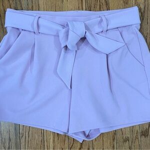 LOFT Purple High Waist Dressy Shorts Medium